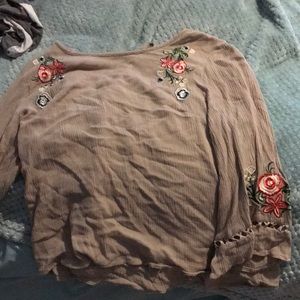 embroidered creme long sleeve